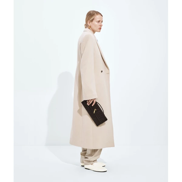 Khaite Women's Andiamo Clutch in Fondant - Brown Clutch Bags - The Lotus Tote Bag - Shop at Luxury Shoes 
