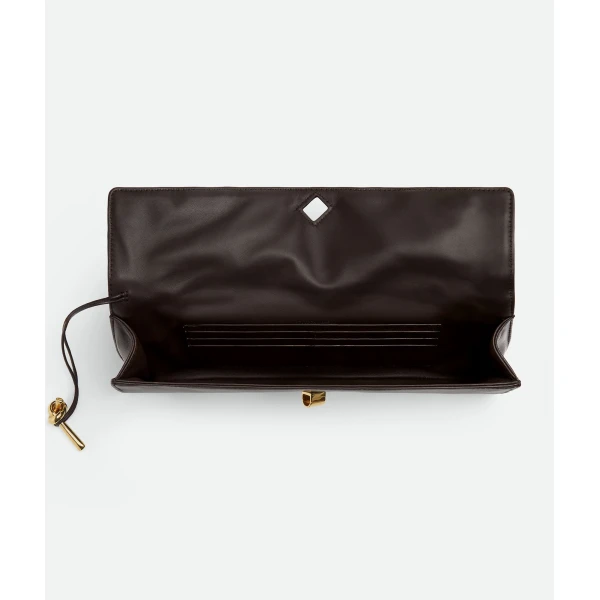 Khaite Women's Andiamo Clutch in Fondant - Brown Clutch Bags - The Lotus Tote Bag - Shop at Luxury Shoes 