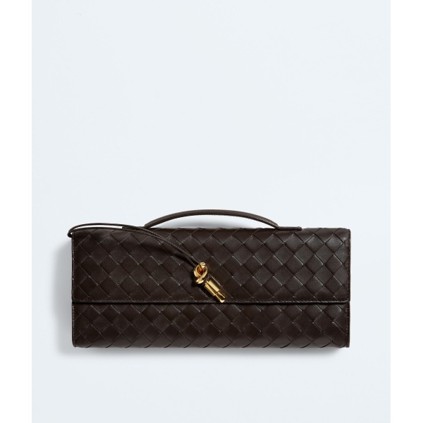 Khaite Women's Andiamo Clutch in Fondant - Brown Clutch Bags - The Lotus Tote Bag - Shop at Luxury Shoes 