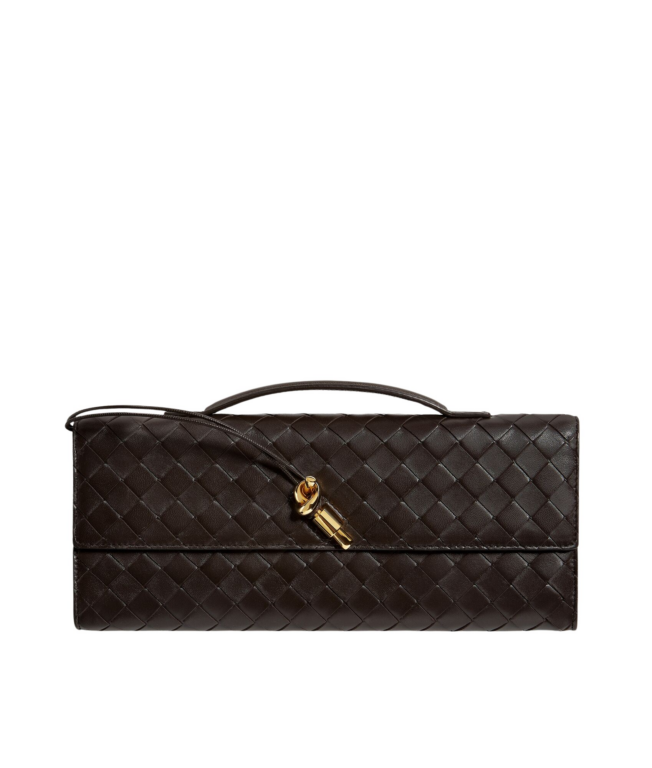 Khaite Women's Andiamo Clutch in Fondant - Brown Clutch Bags - The Lotus Tote Bag - Shop at Luxury Shoes 