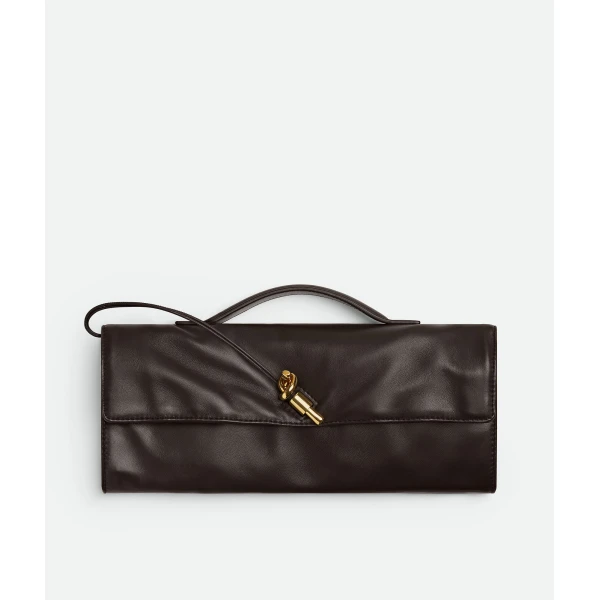 Khaite Women's Andiamo Clutch in Fondant - Brown Clutch Bags - The Lotus Tote Bag - Shop at Luxury Shoes 