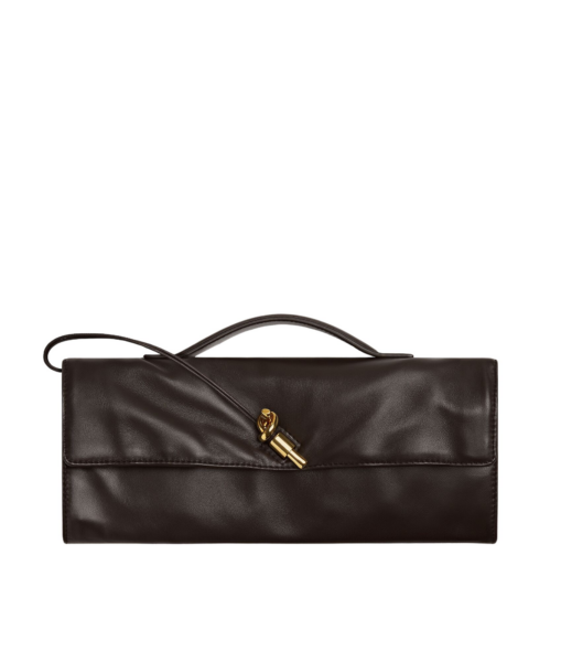 Khaite Women's Andiamo Clutch in Fondant - Brown Clutch Bags - The Lotus Tote Bag - Shop at Luxury Shoes 