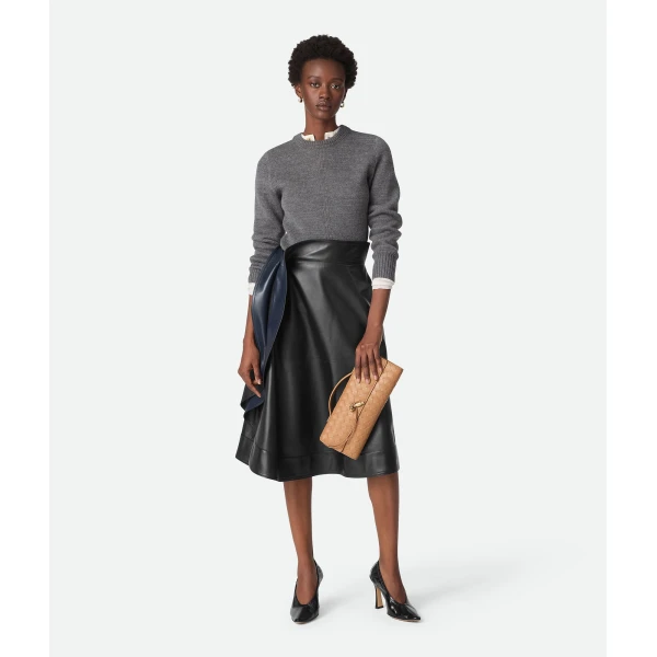 Khaite Women's Andiamo Clutch in Pale brown - Brown Clutch Bags - The Lotus Tote Bag - Shop at Luxury Shoes 