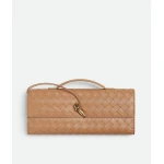 Khaite Women's Andiamo Clutch in Pale brown - Brown Clutch Bags - The Lotus Tote Bag - Shop at Luxury Shoes 