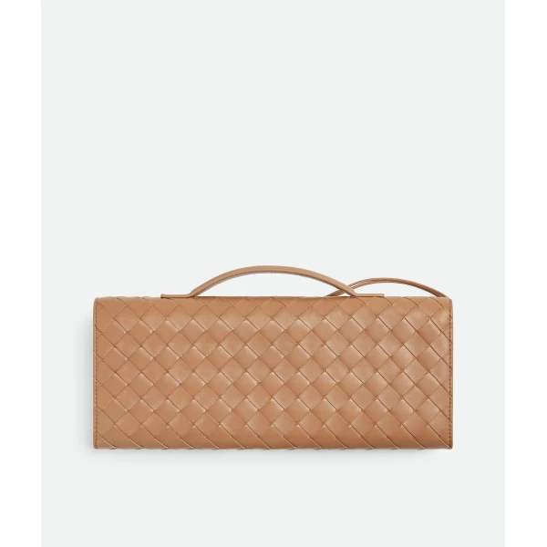 Khaite Women's Andiamo Clutch in Pale brown - Brown Clutch Bags - The Lotus Tote Bag - Shop at Luxury Shoes 