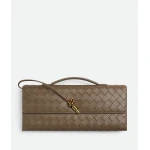 Khaite Women's Andiamo Clutch in Pinecone - Brown Clutch Bags - The Lotus Tote Bag - Shop at Luxury Shoes 