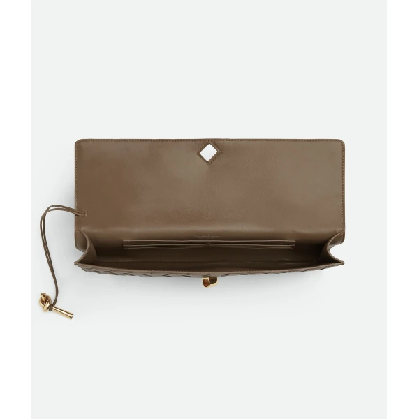 Khaite Women's Andiamo Clutch in Pinecone - Brown Clutch Bags - The Lotus Tote Bag - Shop at Luxury Shoes 