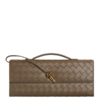 Khaite Women's Andiamo Clutch in Pinecone - Brown Clutch Bags - The Lotus Tote Bag - Shop at Luxury Shoes 