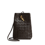 Khaite Women's Andiamo Phone Pouch in Fondant - Brown Mini Bags - The Lotus Tote Bag - Shop at Luxury Shoes 