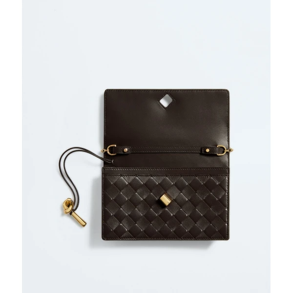 Khaite Women's Andiamo Pouch On Chain in Fondant - Brown Shoulder & Crossbody Bags - The Lotus Tote Bag - Shop at Luxury Shoes 