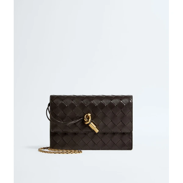 Khaite Women's Andiamo Pouch On Chain in Fondant - Brown Shoulder & Crossbody Bags - The Lotus Tote Bag - Shop at Luxury Shoes 