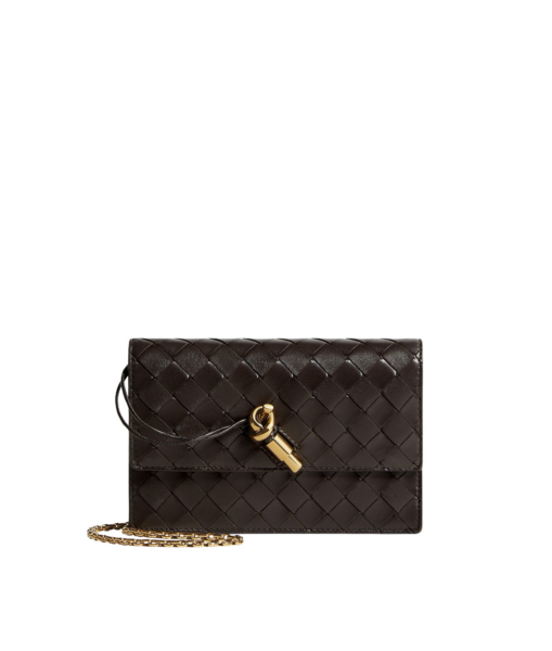 Khaite Women's Andiamo Pouch On Chain in Fondant - Brown Shoulder & Crossbody Bags - The Lotus Tote Bag - Shop at Luxury Shoes 