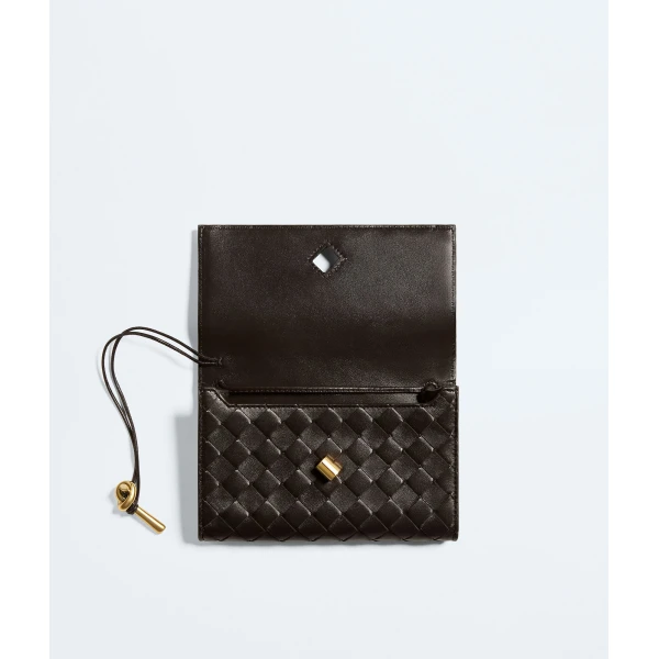 Khaite Women's Andiamo Pouch on Strap in Fondant - Brown Shoulder & Crossbody Bags - The Lotus Tote Bag - Shop at Luxury Shoes 