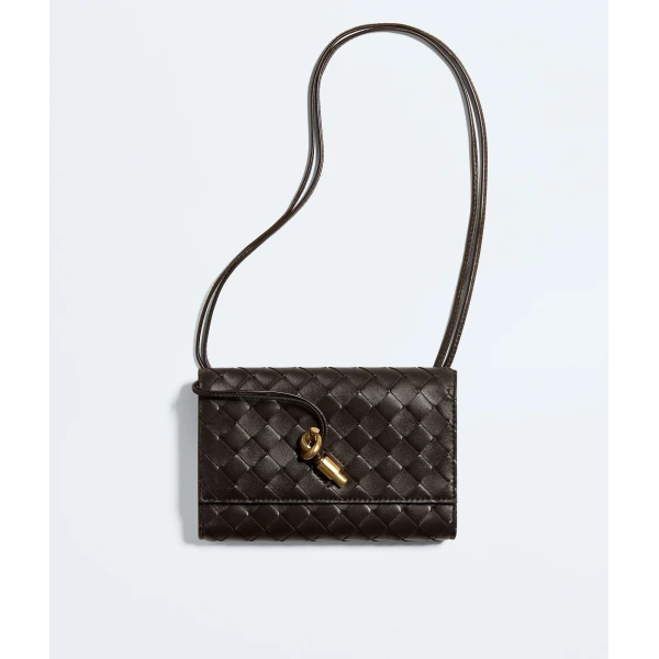 Khaite Women's Andiamo Pouch on Strap in Fondant - Brown Shoulder & Crossbody Bags - The Lotus Tote Bag - Shop at Luxury Shoes 