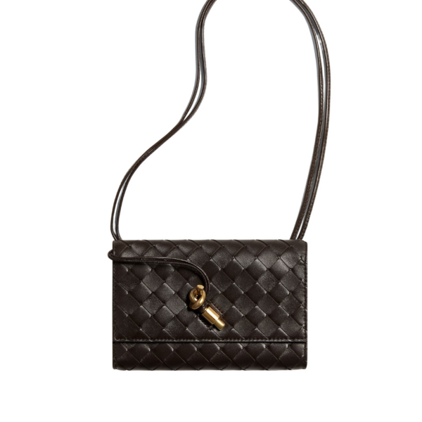 Khaite Women's Andiamo Pouch on Strap in Fondant - Brown Shoulder & Crossbody Bags - The Lotus Tote Bag - Shop at Luxury Shoes 