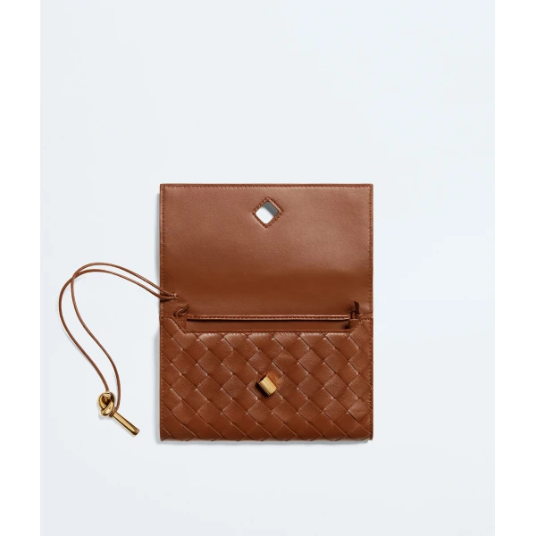 Khaite Women's Andiamo Pouch on Strap in Tannin - Brown Shoulder & Crossbody Bags - The Lotus Tote Bag - Shop at Luxury Shoes 
