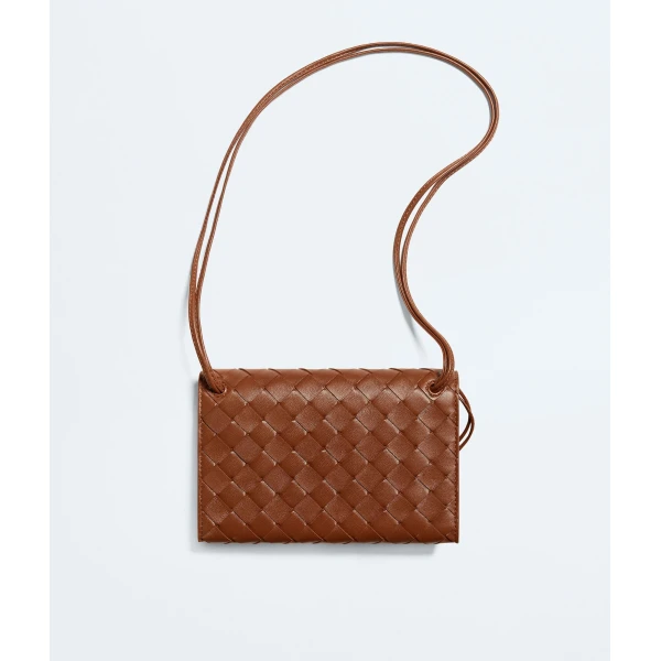 Khaite Women's Andiamo Pouch on Strap in Tannin - Brown Shoulder & Crossbody Bags - The Lotus Tote Bag - Shop at Luxury Shoes 