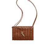 Khaite Women's Andiamo Pouch on Strap in Tannin - Brown Shoulder & Crossbody Bags - The Lotus Tote Bag - Shop at Luxury Shoes 