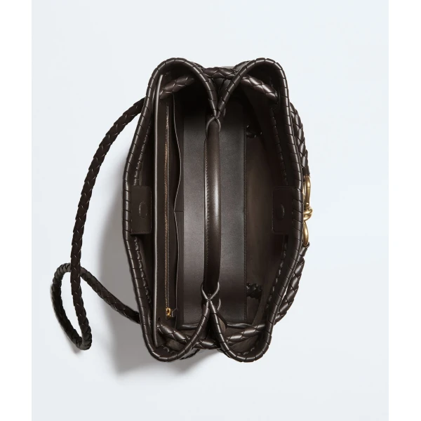 Khaite Women's Andiamo in Espresso - Brown Totes & Top-Handle Bags - The Lotus Tote Bag - Shop at Luxury Shoes 