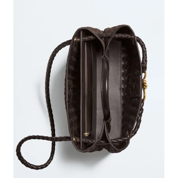 Khaite Women's Andiamo in Fondant - Brown Totes & Top-Handle Bags - The Lotus Tote Bag - Shop at Luxury Shoes 