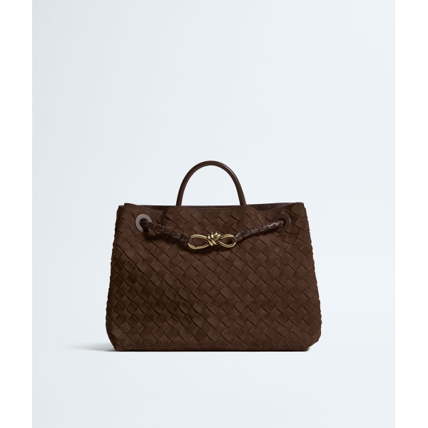 Khaite Women's Andiamo in Fondant - Brown Totes & Top-Handle Bags - The Lotus Tote Bag - Shop at Luxury Shoes 