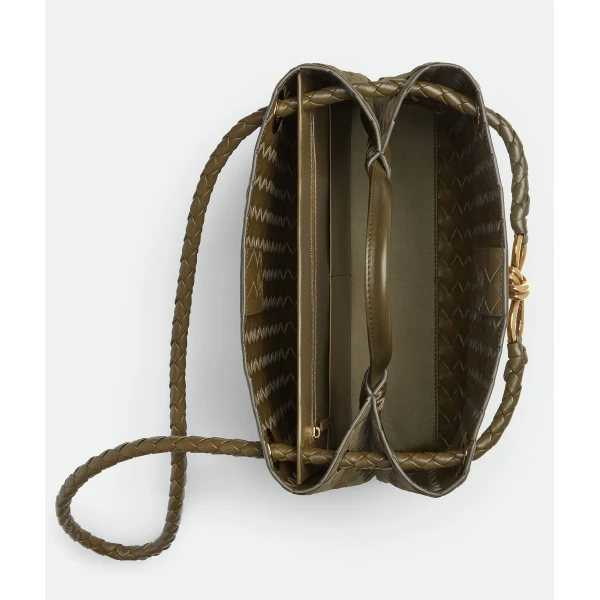 Khaite Women's Andiamo in Mud - Brown Totes & Top-Handle Bags - The Lotus Tote Bag - Shop at Luxury Shoes 