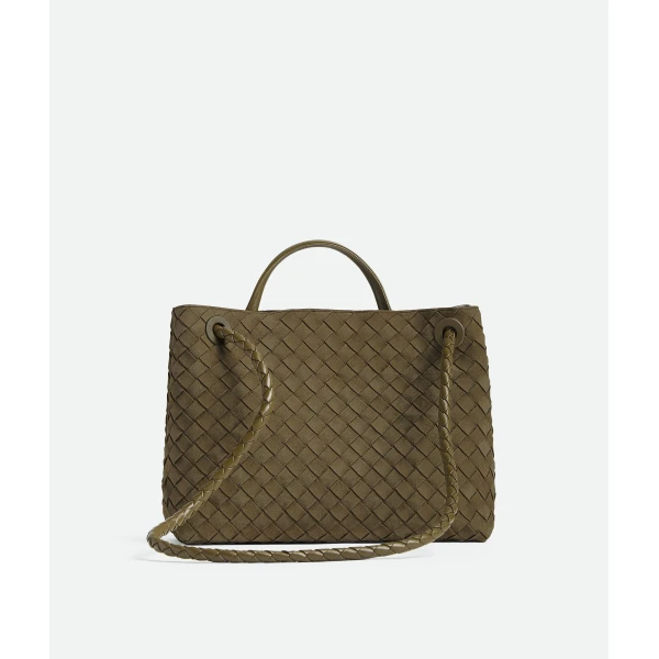 Khaite Women's Andiamo in Mud - Brown Totes & Top-Handle Bags - The Lotus Tote Bag - Shop at Luxury Shoes 