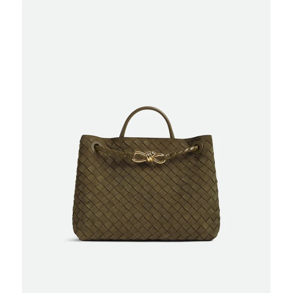 Khaite Women's Andiamo in Mud - Brown Totes & Top-Handle Bags - The Lotus Tote Bag - Shop at Luxury Shoes 