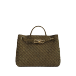 Khaite Women's Andiamo in Mud - Brown Totes & Top-Handle Bags - The Lotus Tote Bag - Shop at Luxury Shoes 