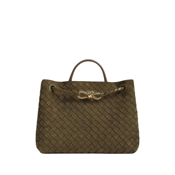 Khaite Women's Andiamo in Mud - Brown Totes & Top-Handle Bags - The Lotus Tote Bag - Shop at Luxury Shoes 
