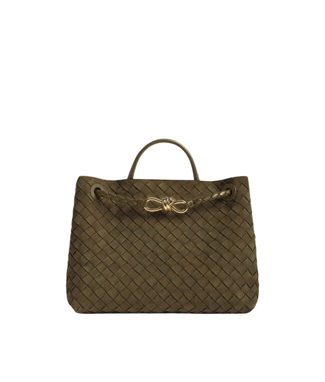 Khaite Women's Andiamo in Mud - Brown Totes & Top-Handle Bags - The Lotus Tote Bag - Shop at Luxury Shoes 