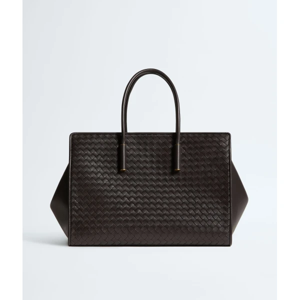 Khaite Women's Barbara Tote in Espresso - Brown Totes & Top-Handle Bags - The Lotus Tote Bag - Shop at Luxury Shoes 