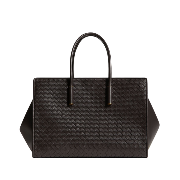 Khaite Women's Barbara Tote in Espresso - Brown Totes & Top-Handle Bags - The Lotus Tote Bag - Shop at Luxury Shoes 