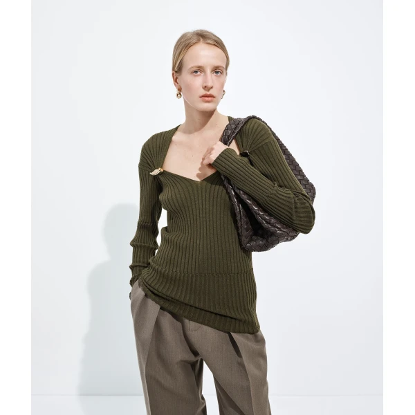 Khaite Women's Campana in Fondant - Brown Shoulder & Crossbody Bags - The Lotus Tote Bag - Shop at Luxury Shoes 