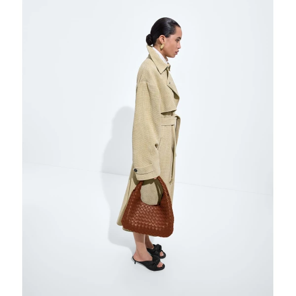 Khaite Women's Campana in Tannin - Brown Shoulder & Crossbody Bags - The Lotus Tote Bag - Shop at Luxury Shoes 