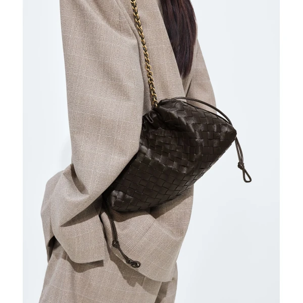 Khaite Women's Dustbag Notte in Fondant - Brown Shoulder & Crossbody Bags - The Lotus Tote Bag - Shop at Luxury Shoes 