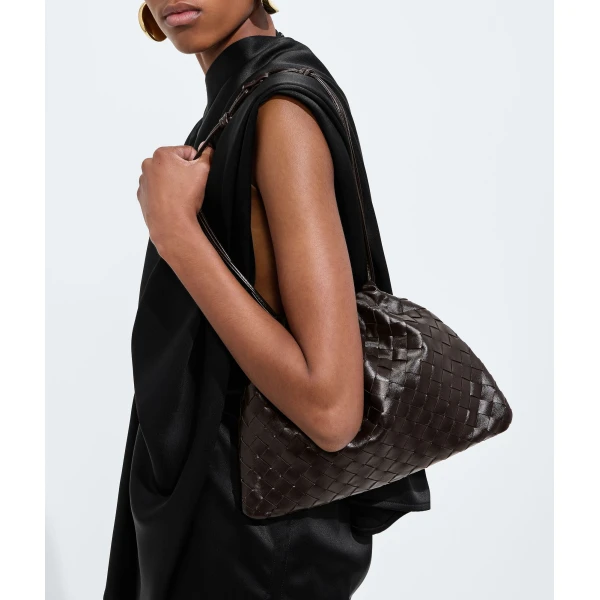 Khaite Women's Dustbag in Fondant - Brown Shoulder & Crossbody Bags - The Lotus Tote Bag - Shop at Luxury Shoes 