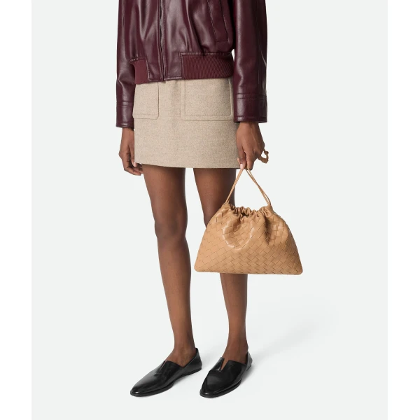 Khaite Women's Dustbag in Pale brown - Brown Shoulder & Crossbody Bags - The Lotus Tote Bag - Shop at Luxury Shoes 