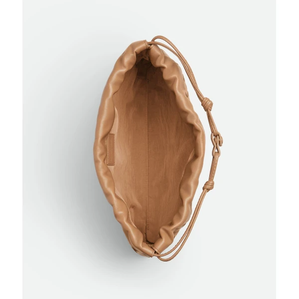 Khaite Women's Dustbag in Pale brown - Brown Shoulder & Crossbody Bags - The Lotus Tote Bag - Shop at Luxury Shoes 