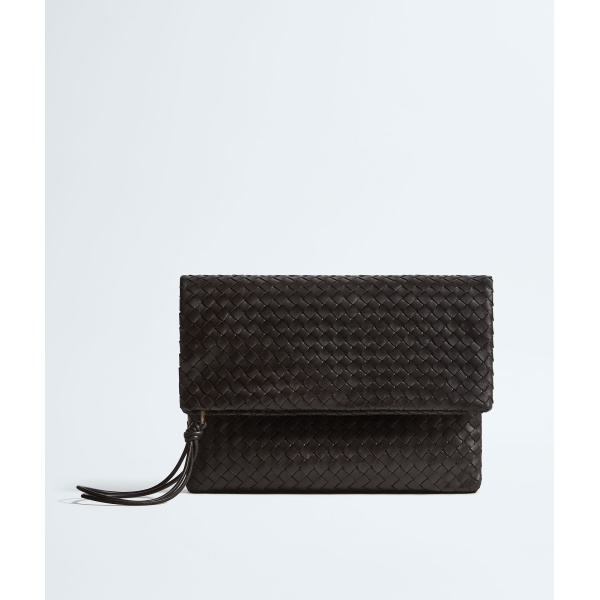 Khaite Women's Giornale Pouch in Espresso - Brown Clutch Bags - The Lotus Tote Bag - Shop at Luxury Shoes 