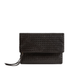 Khaite Women's Giornale Pouch in Espresso - Brown Clutch Bags - The Lotus Tote Bag - Shop at Luxury Shoes 