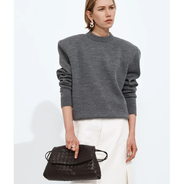 Khaite Women's Giorno in Fondant - Brown Shoulder & Crossbody Bags - The Lotus Tote Bag - Shop at Luxury Shoes 