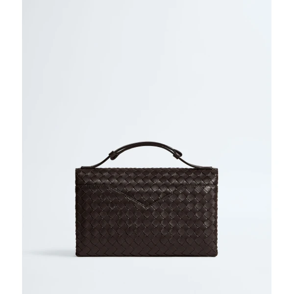 Khaite Women's Knot Lock in Fondant - Brown Clutch Bags - The Lotus Tote Bag - Shop at Luxury Shoes 