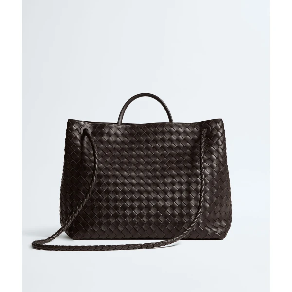 Khaite Women's Large Andiamo in Fondant - Brown Totes & Top-Handle Bags - The Lotus Tote Bag - Shop at Luxury Shoes 