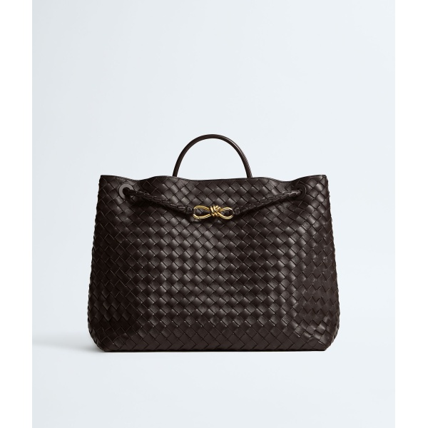 Khaite Women's Large Andiamo in Fondant - Brown Totes & Top-Handle Bags - The Lotus Tote Bag - Shop at Luxury Shoes 
