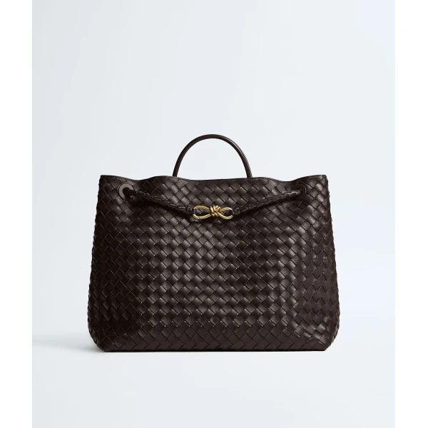 Khaite Women's Large Andiamo in Fondant - Brown Totes & Top-Handle Bags - The Lotus Tote Bag - Shop at Luxury Shoes 