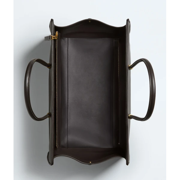 Khaite Women's Large Barbara Tote in Espresso - Brown Totes & Top-Handle Bags - The Lotus Tote Bag - Shop at Luxury Shoes 