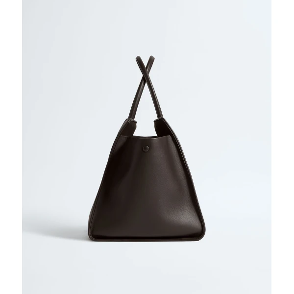 Khaite Women's Large Barbara Tote in Espresso - Brown Totes & Top-Handle Bags - The Lotus Tote Bag - Shop at Luxury Shoes 