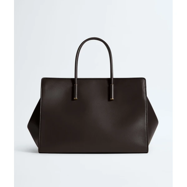 Khaite Women's Large Barbara Tote in Espresso - Brown Totes & Top-Handle Bags - The Lotus Tote Bag - Shop at Luxury Shoes 