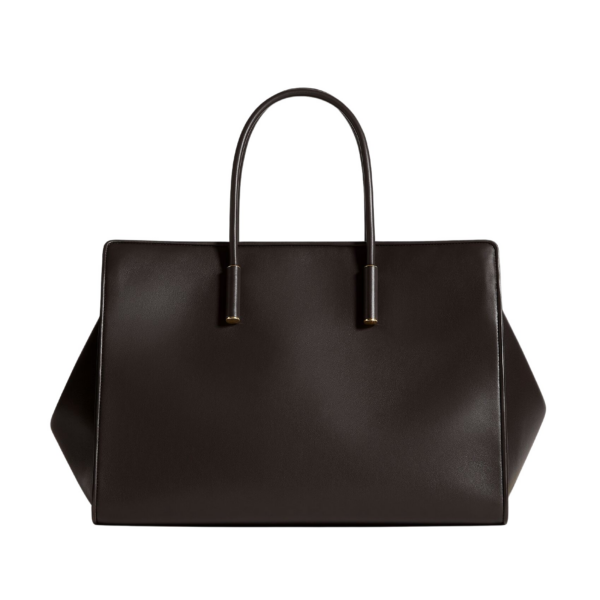 Khaite Women's Large Barbara Tote in Espresso - Brown Totes & Top-Handle Bags - The Lotus Tote Bag - Shop at Luxury Shoes 